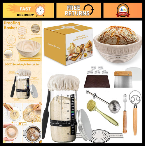 Sourdough starter kit with - starter,